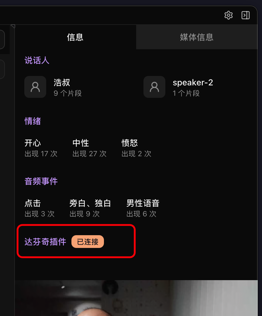 Plugin in HaoCut verbunden